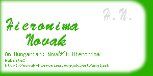 hieronima novak business card